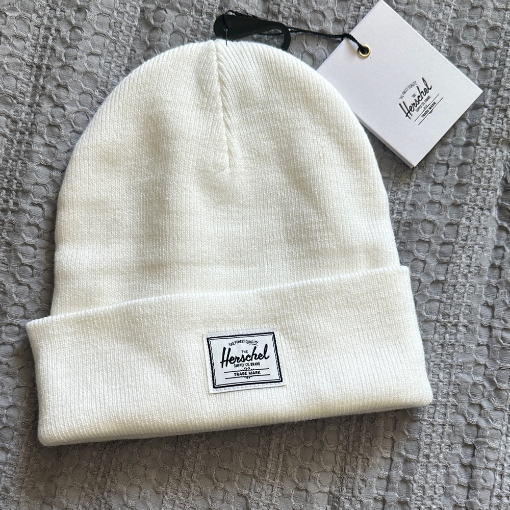 Herschel Supply Company White Beanie